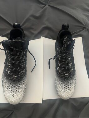 Under Armour Black and White Gradient Football Cleats